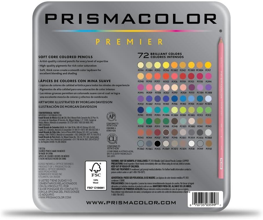 imagePrismacolor Premier Colored Pencils Soft Core Assorted Colors 150 Count  Durable Vibrant UltraSmooth Adult Coloring Drawing Sketching Arts ampamp Crafts1 Count Pack of 1