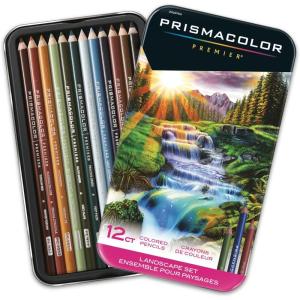 Prismacolor Technique Animal Drawing Set, Includes Colored Pencils and Step-by-Step Drawing Tutorials, Assorted Colors, 12 Count(Landscape)