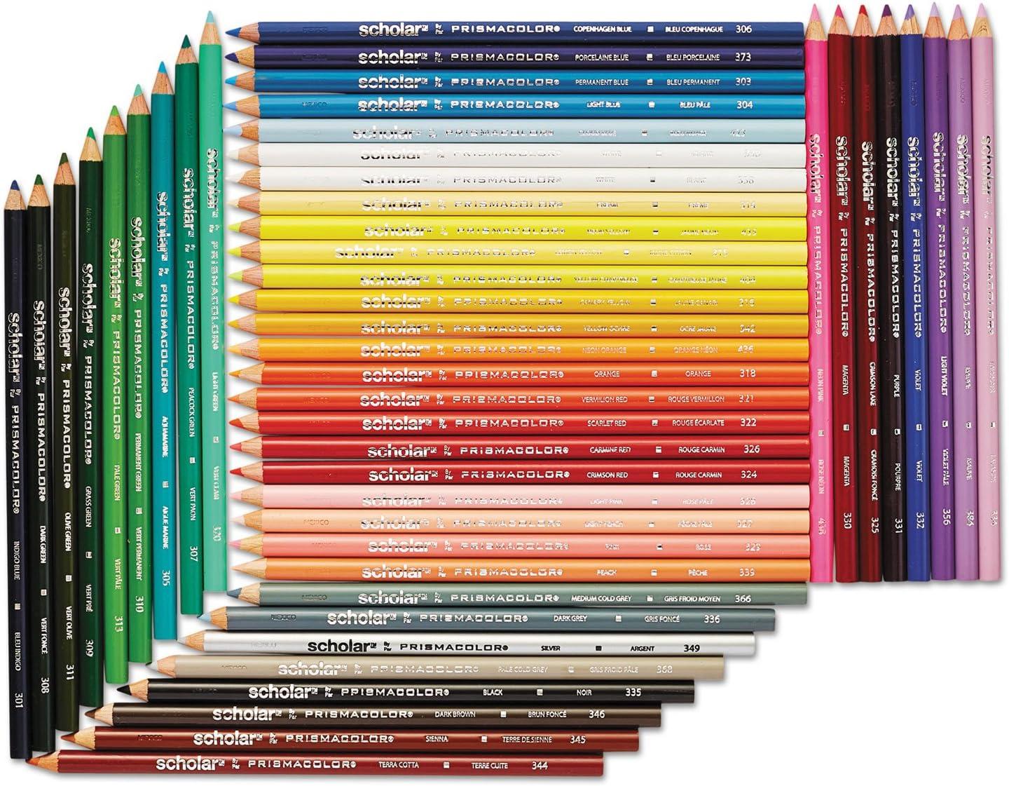 imagePrismacolor Scholar Colored Pencils 48 Count Vibrant Colors Art Supplies Drawing Coloring Holiday Gift for Kids For Beginner Artists
