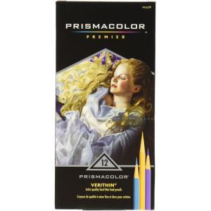 Prismacolor 2476 Verithin Coloured Pencils, Assorted Colours, 12-Count(12 Count (Pack of 1))