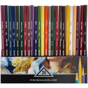 Prismacolor 2476 Verithin Coloured Pencils, Assorted Colours, 12-Count(24 Count (Pack of 1))