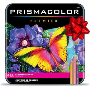 Prismacolor Premier Colored Pencils, Soft Core, Assorted Colors, 48 Count – Durable, Vibrant, Ultra-Smooth, Adult Coloring, Drawing, Sketching, Arts & Crafts(48 Count (Pack of 1))