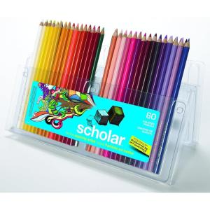 Prismacolor Scholar Colored Pencils, 60 Count – Vibrant Colors, Art Supplies, Drawing, Coloring, Holiday Gift for Kids, For Beginner Artists(60 Count (Pack of 1))
