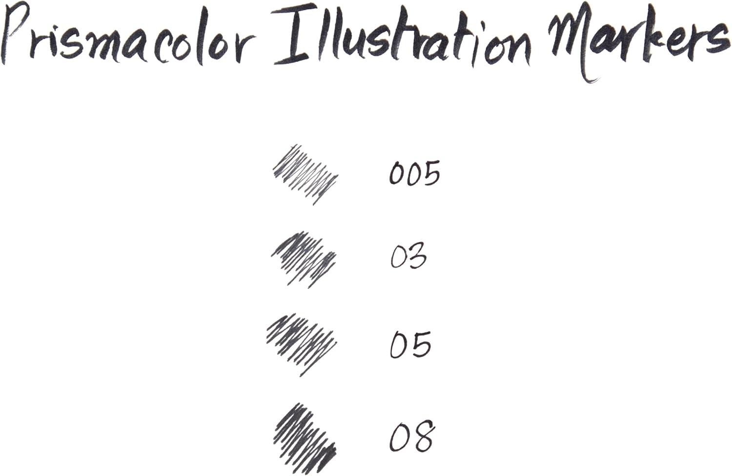 imagePrismacolor 14171 Premier Fine Line Illustration Markers Assorted Fine Tips Black 5Count5 Count Pack of 1