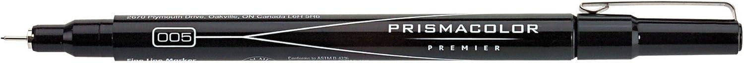 imagePrismacolor 14171 Premier Fine Line Illustration Markers Assorted Fine Tips Black 5Count5 Count Pack of 1