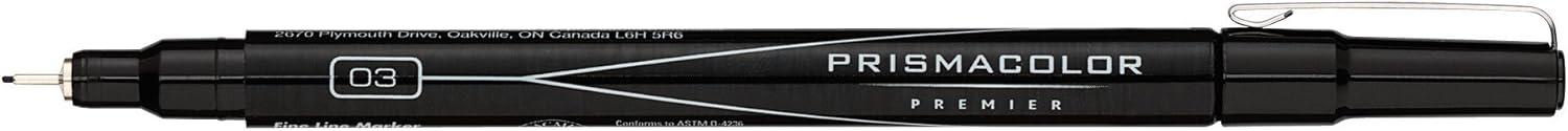 imagePrismacolor 14171 Premier Fine Line Illustration Markers Assorted Fine Tips Black 5Count8 Count Pack of 1