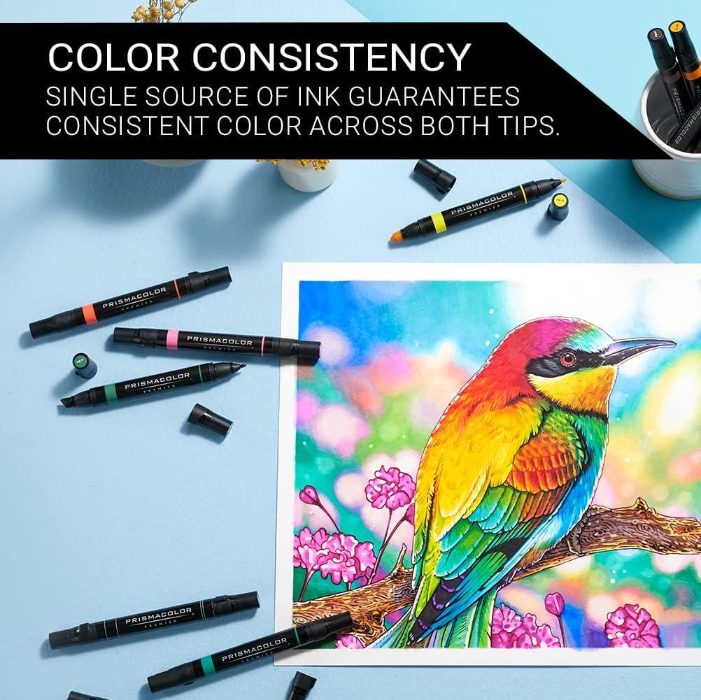 imagePrismacolor Premier DoubleEnded Art Markers Fine And Chisel Tip Manga Colors Adult Coloring 12 PackAssorted