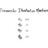 Prismacolor 14171 Premier Fine Line Illustration Markers, Assorted Fine Tips, Black, 5-Count(5 Count (Pack of 1))