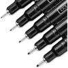 Prismacolor 14171 Premier Fine Line Illustration Markers, Assorted Fine Tips, Black, 5-Count(5 Count (Pack of 1))