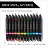 Prismacolor Premier Double-Ended Art Markers Fine And Chisel Tip Manga Colors Adult Coloring 12 Pack(Hyper Brights)
