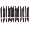 Prismacolor Premier Double-Ended Art Markers Fine And Chisel Tip Manga Colors Adult Coloring 12 Pack(Manga)