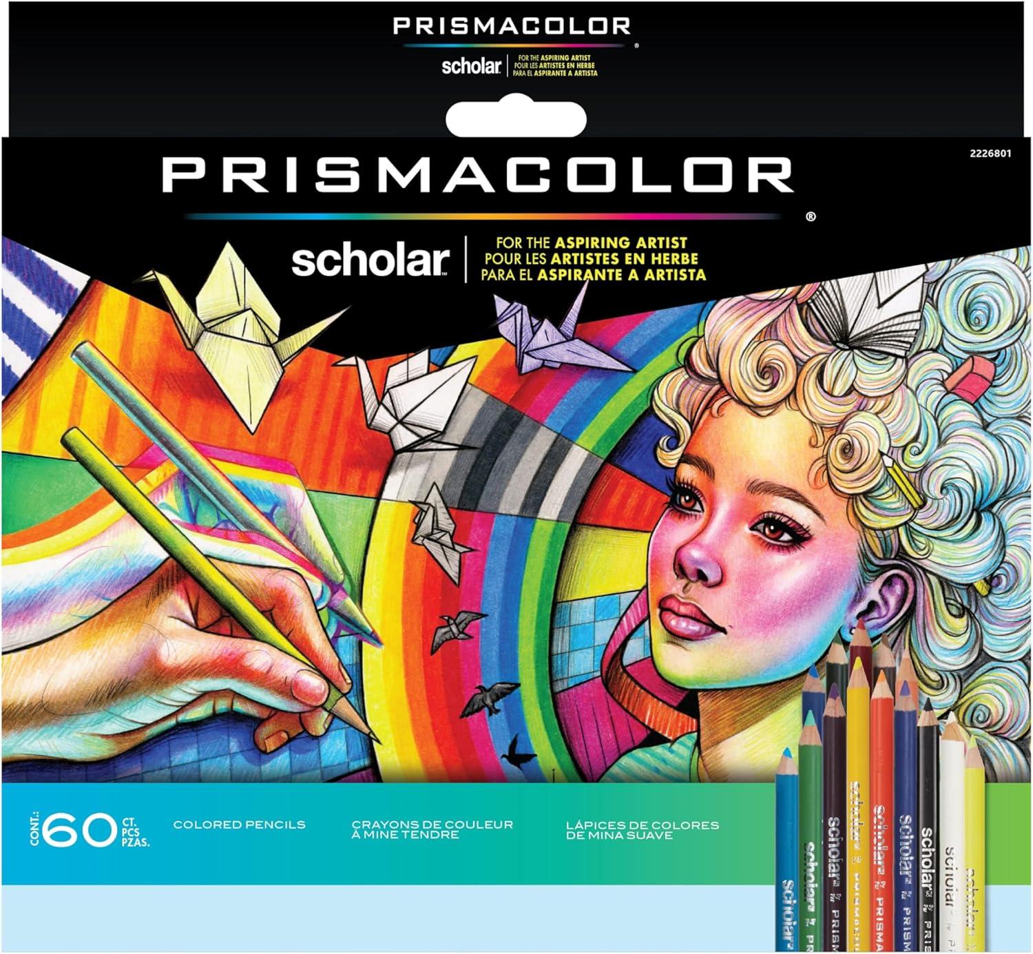 imagePrismacolor Scholar Colored Pencils Art Supplies Perfect for Sketching Drawing Coloring Assorted 60 CountNew Packaging