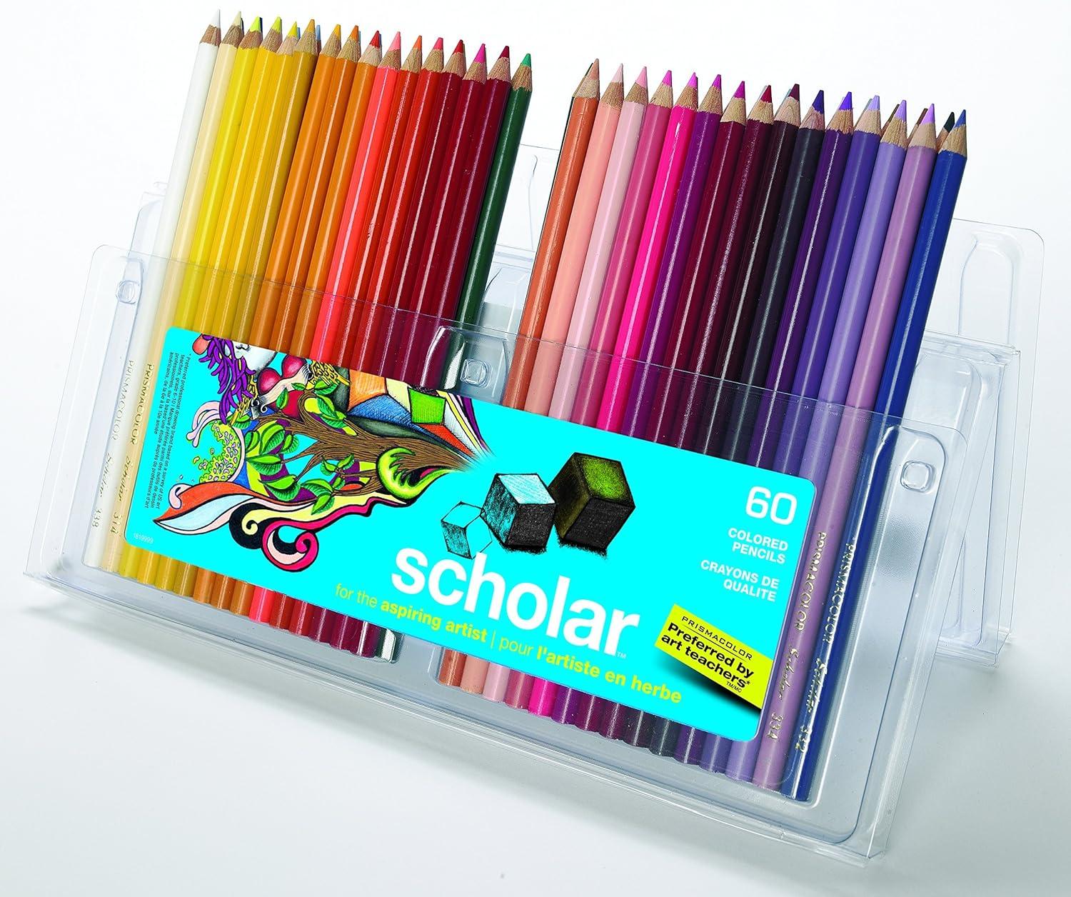 imagePrismacolor Scholar Colored Pencils Art Supplies Perfect for Sketching Drawing Coloring Assorted 60 CountOld Packaging