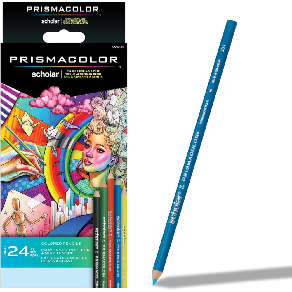 imagePrismacolor Scholar Colored Pencils Art Supplies Perfect for Sketching Drawing Coloring Assorted 60 CountNew Packaging