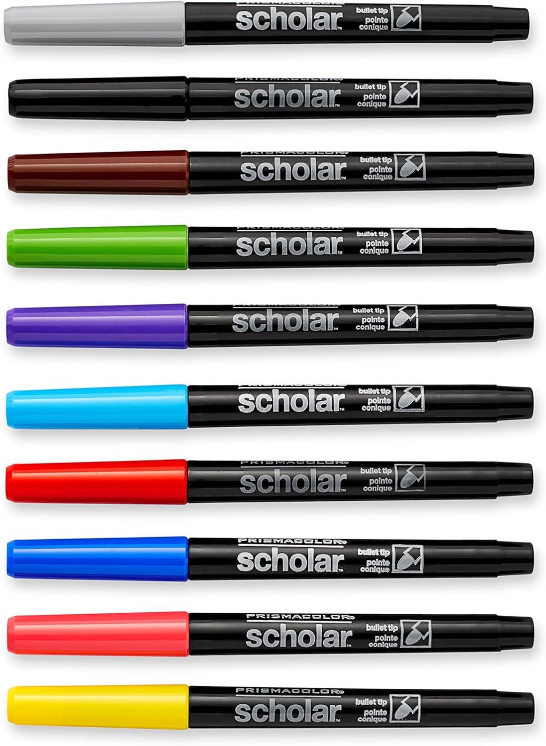 imagePrismacolor 1774268 Scholar Art Markers Brush Tip Assorted 10Count10Count