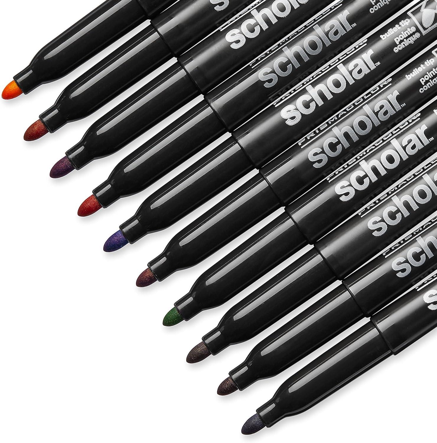 imagePrismacolor 1774268 Scholar Art Markers Brush Tip Assorted 10Count10Count