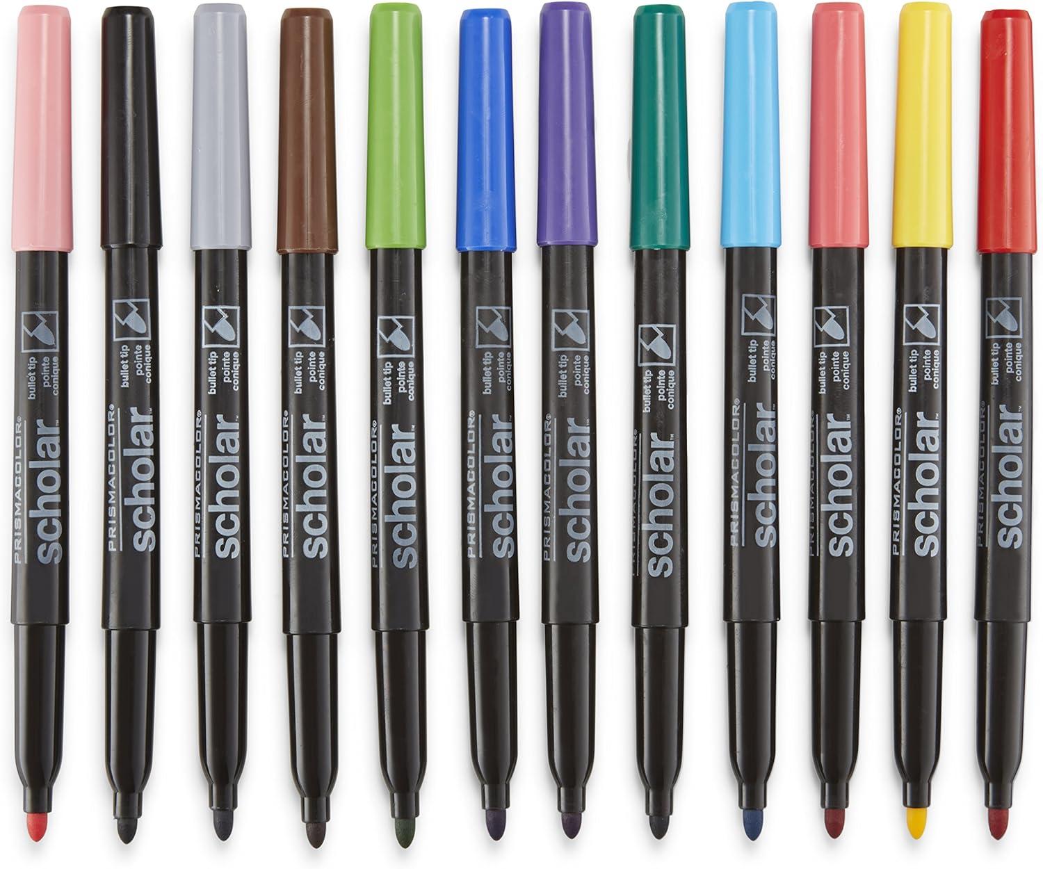 imagePrismacolor 1774268 Scholar Art Markers Brush Tip Assorted 10Count20 Count Pack of 1