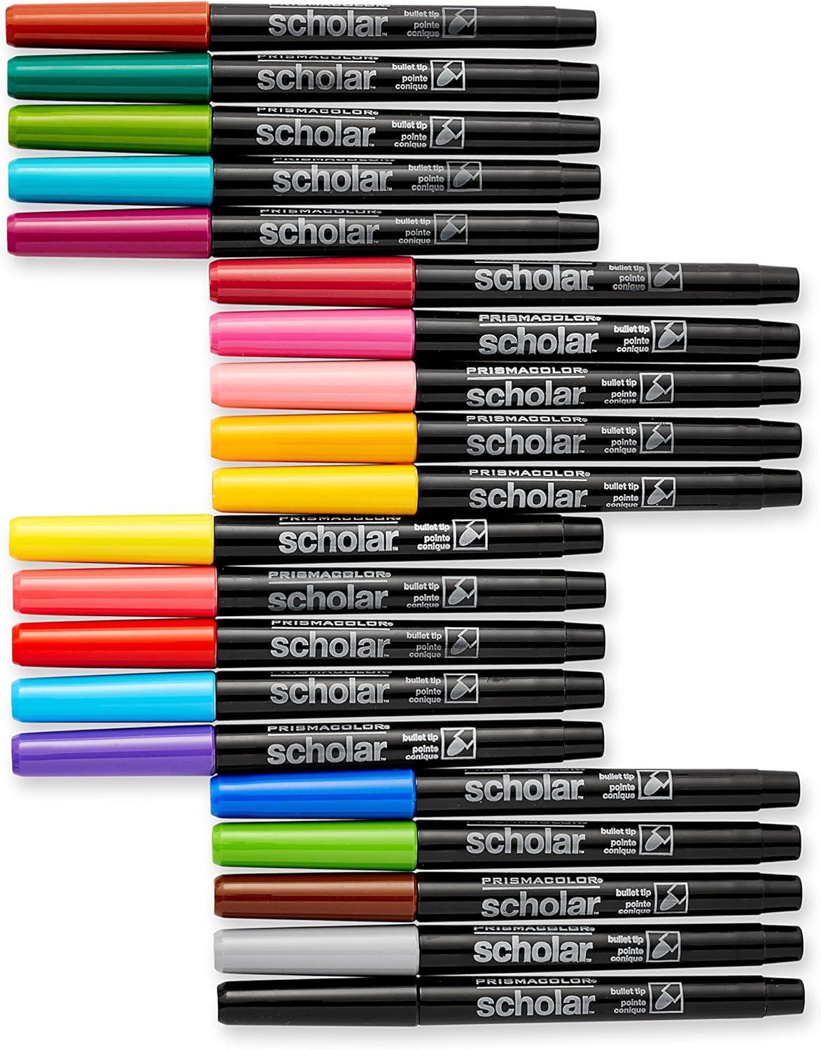 imagePrismacolor 1774268 Scholar Art Markers Brush Tip Assorted 10Count20 Count Pack of 1