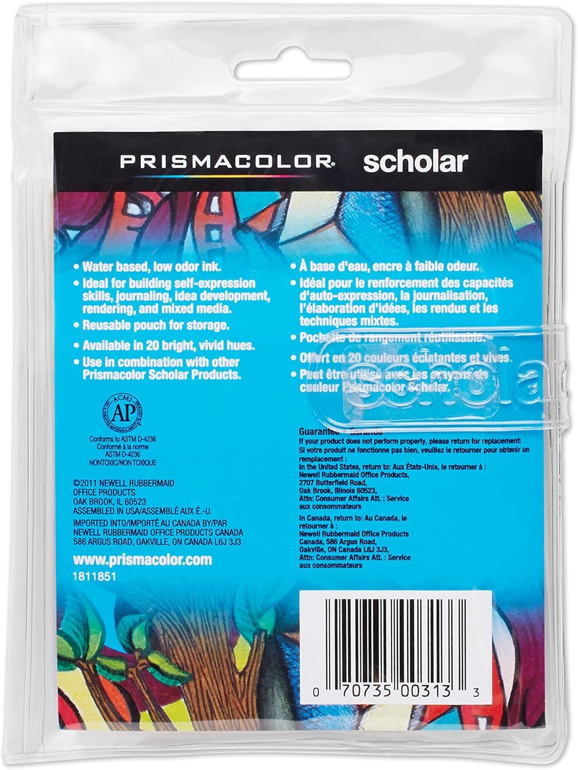 imagePrismacolor 1774268 Scholar Art Markers Brush Tip Assorted 10Count20 Count Pack of 1