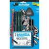 Prismacolor Scholar Manga Art Set, Art Supplies Including Colored Pencils, Bullet and Brush Tip Markers, Graphite Pencils, 10 Count(10 Count (Pack of 1))